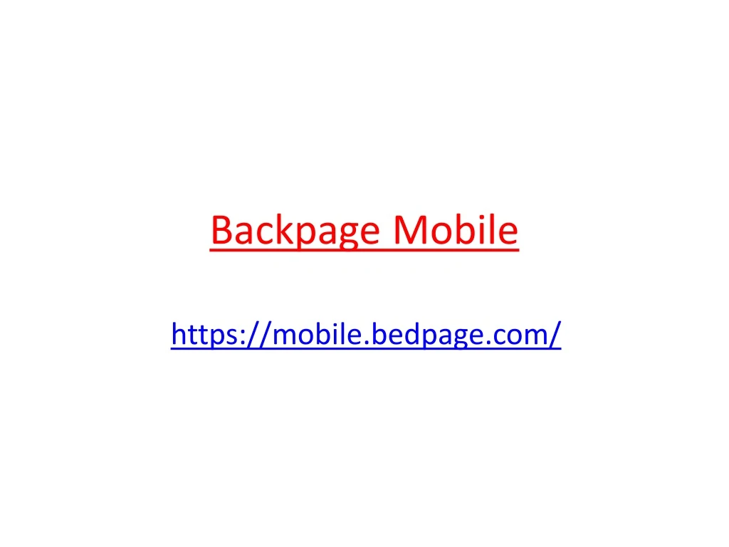 backpage mobile