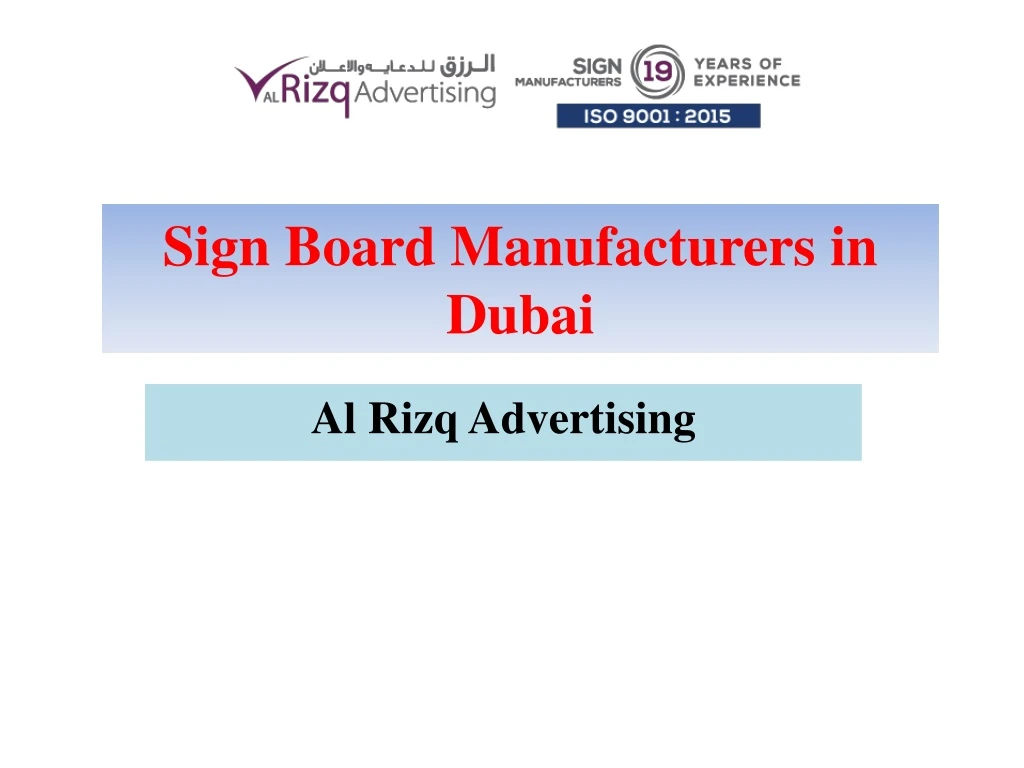 sign board manufacturers in dubai
