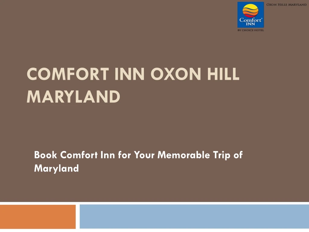 comfort inn oxon hill maryland