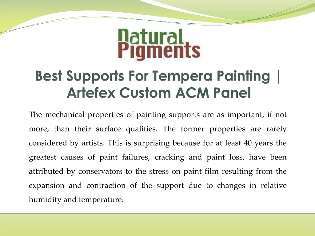 best supports for tempera painting artefex custom acm panel