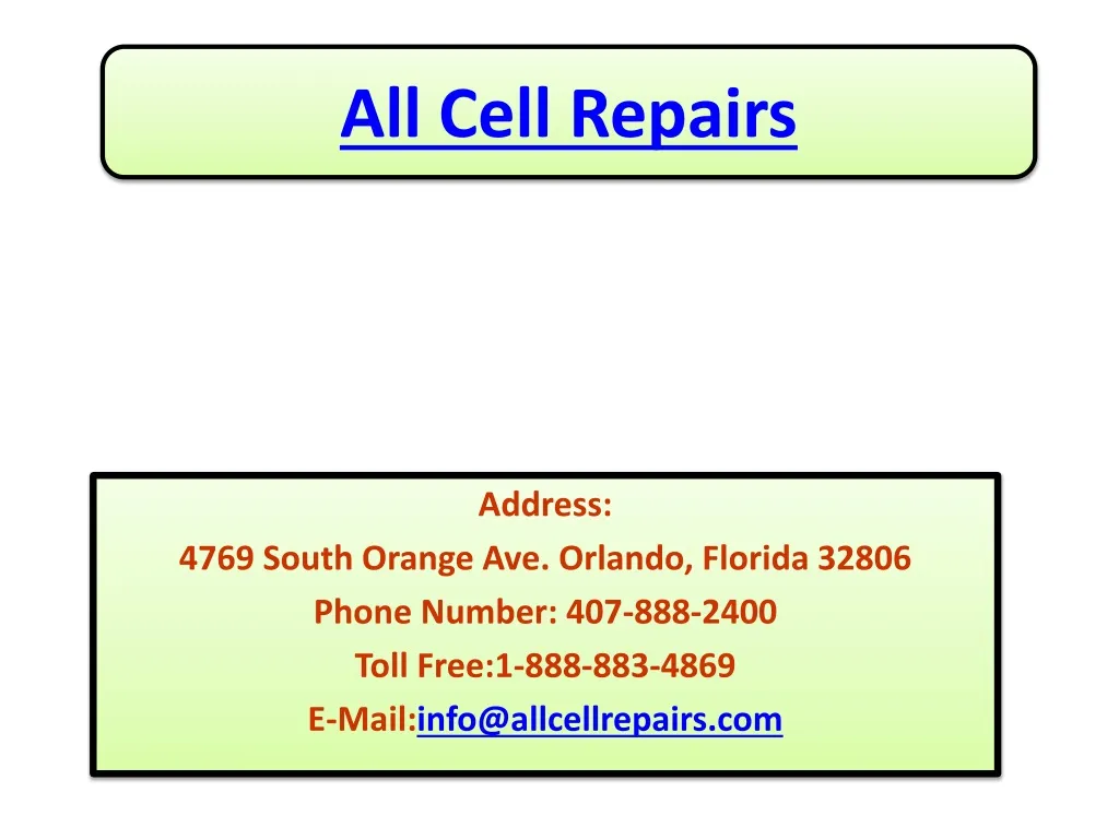 all cell repairs