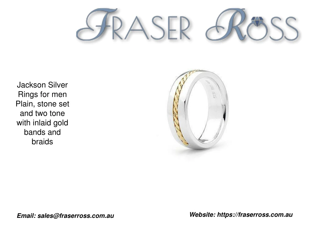 jackson silver rings for men plain stone
