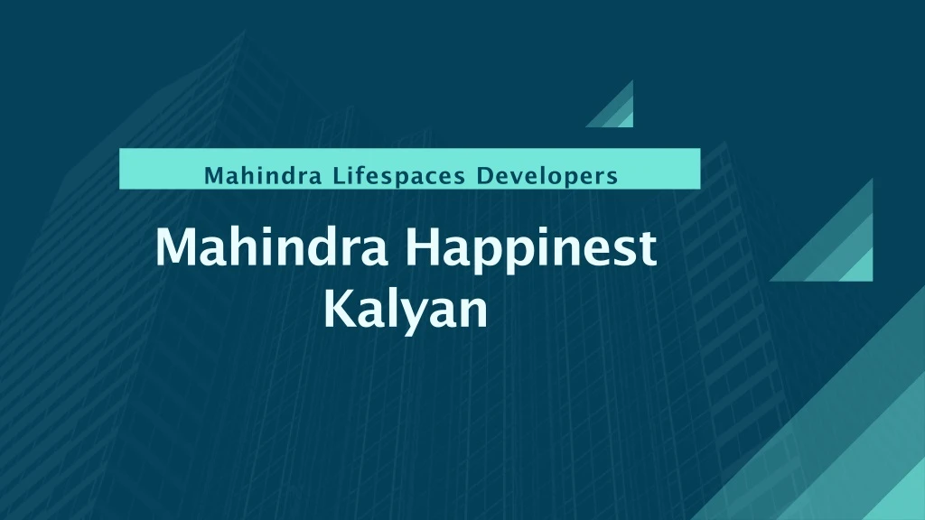 mahindra lifespaces developers