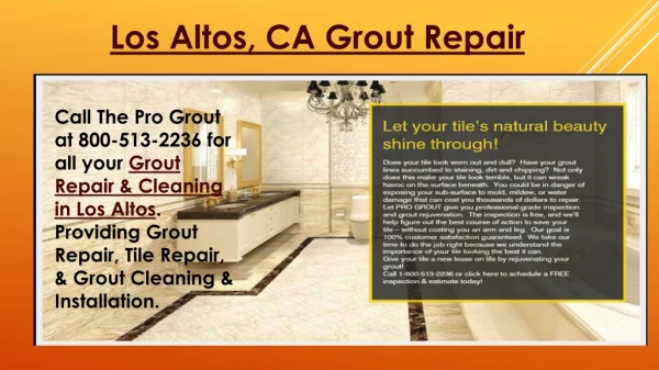 Los Altos, CA Grout Repair
