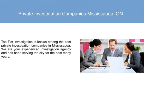 Private Investigation Companies Mississauga