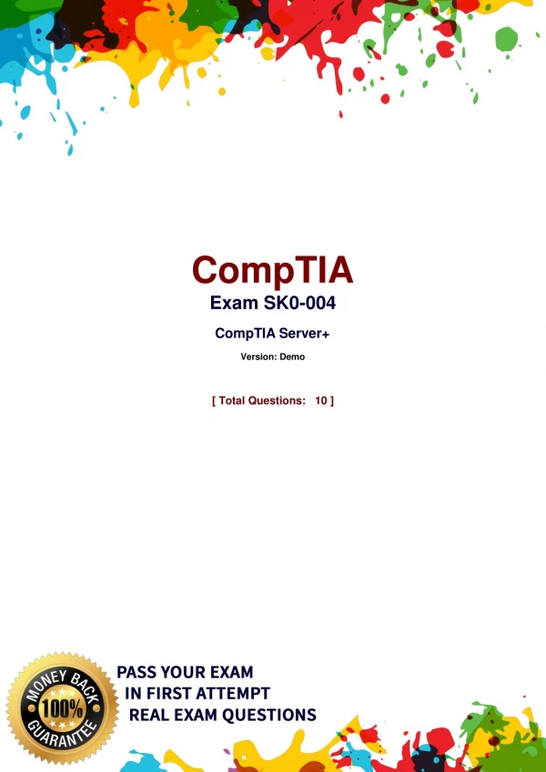 Free and Latest 2020 Comptia SK0-004 Practice Questions