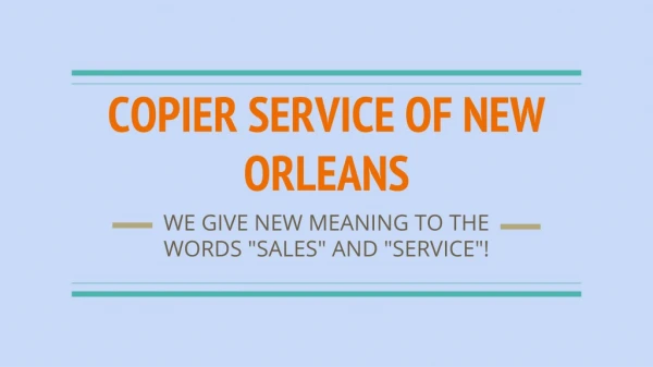 Printing Services New Orleans - Copier Service of New Orleans