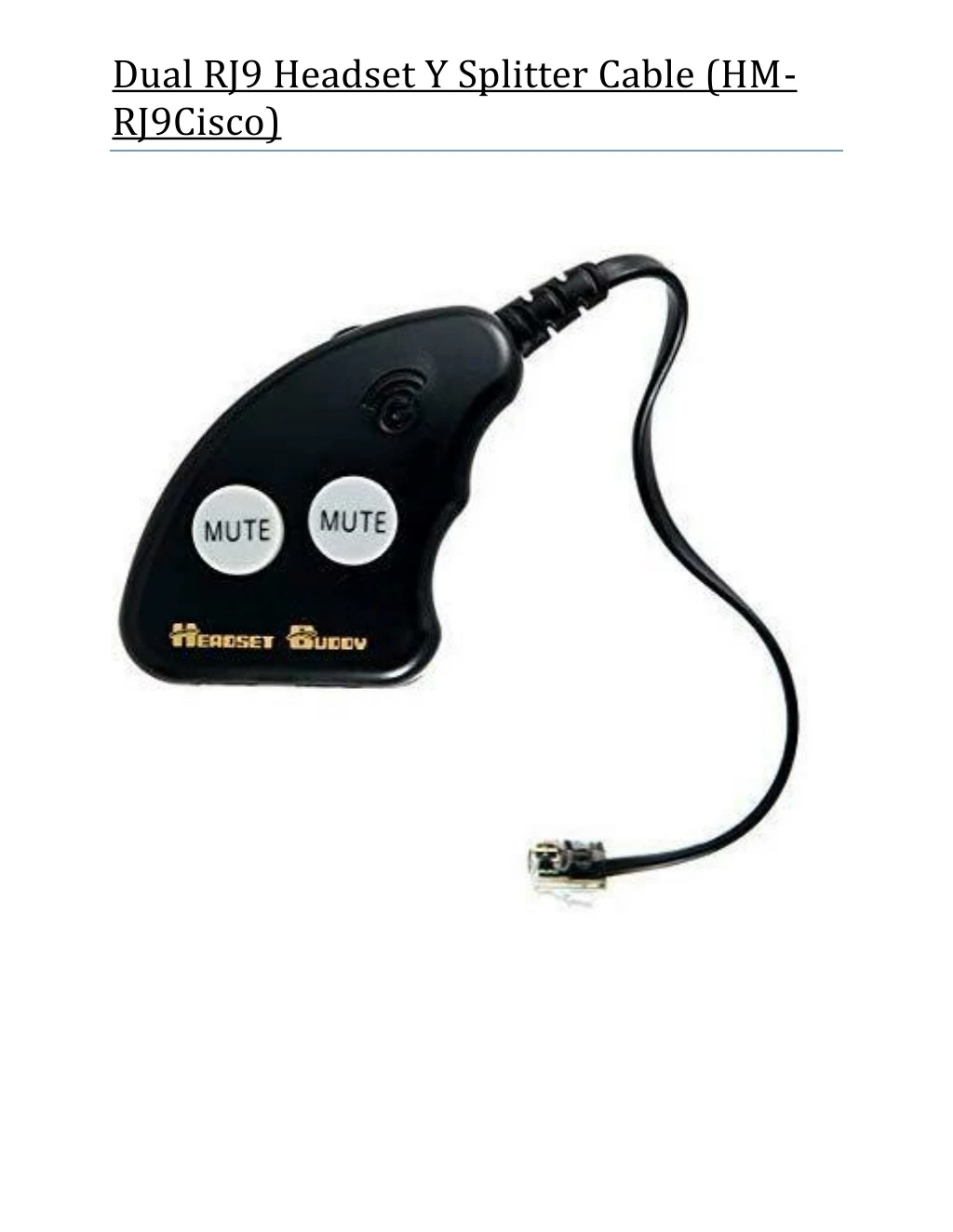 dual rj9 headset y splitter cable hm rj9cisco