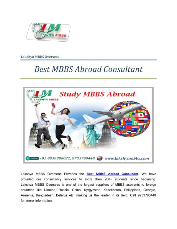 Best MBBS Abroad Consultant