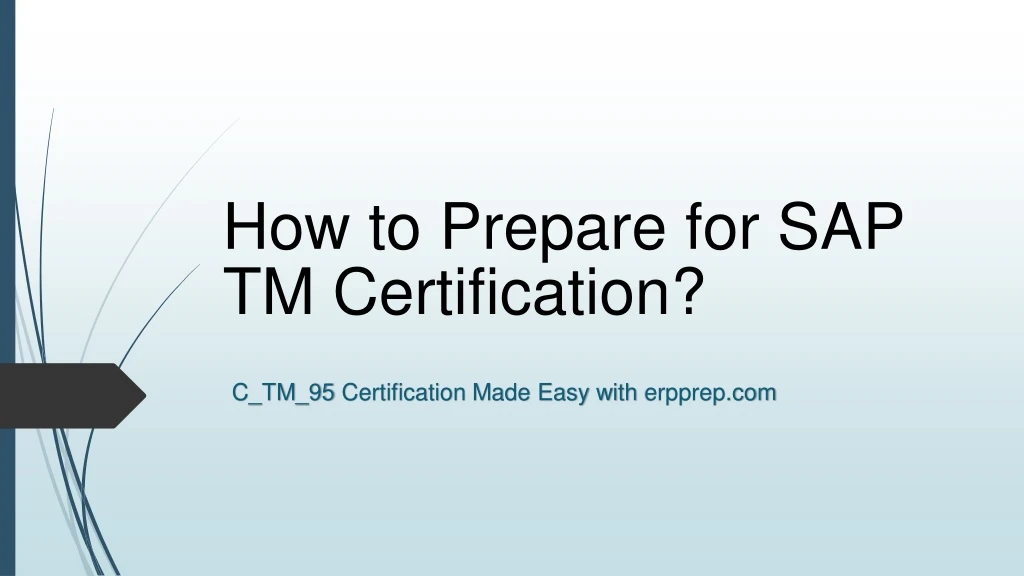 how to prepare for sap tm certification