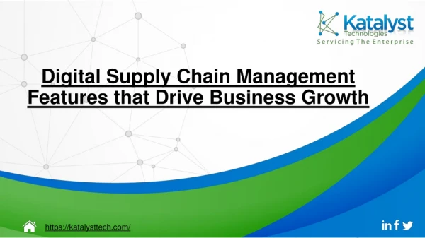 digital supply chain management features that