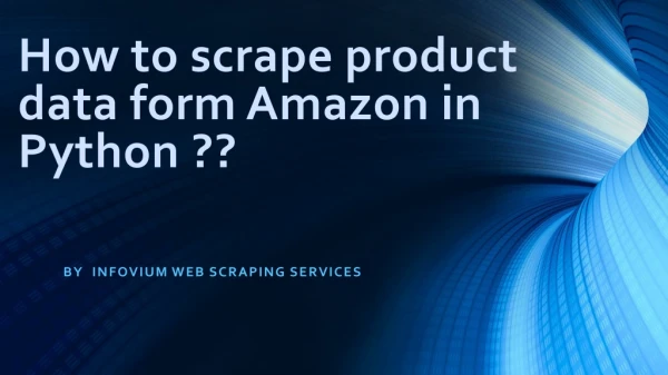 How to scrape product data from Amazon using Python?
