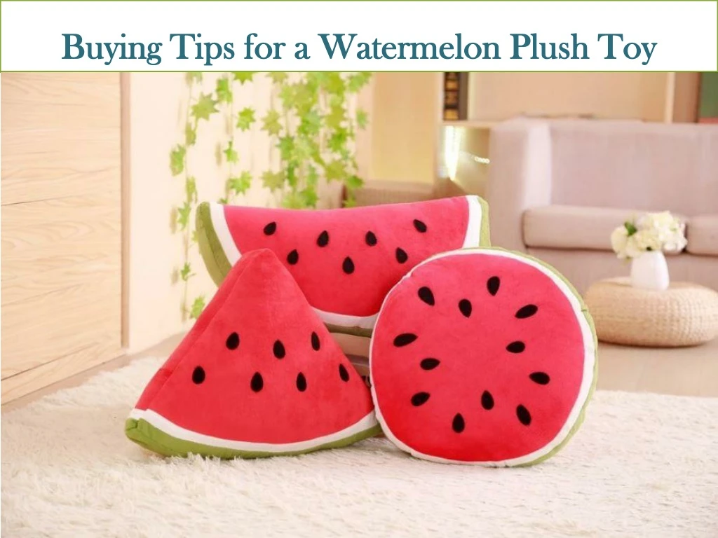 buying tips for a watermelon plush toy
