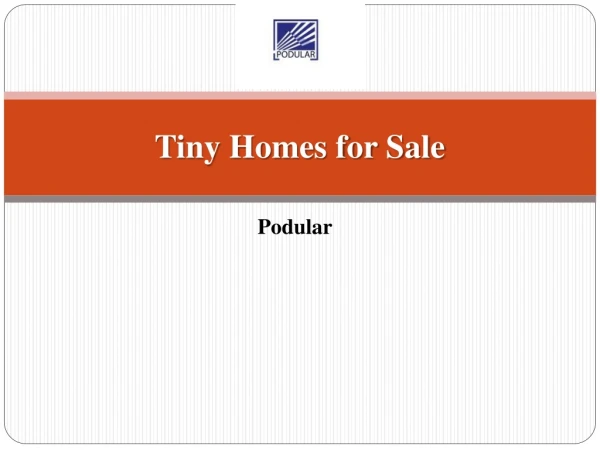 Tiny Homes for Sale with Podular