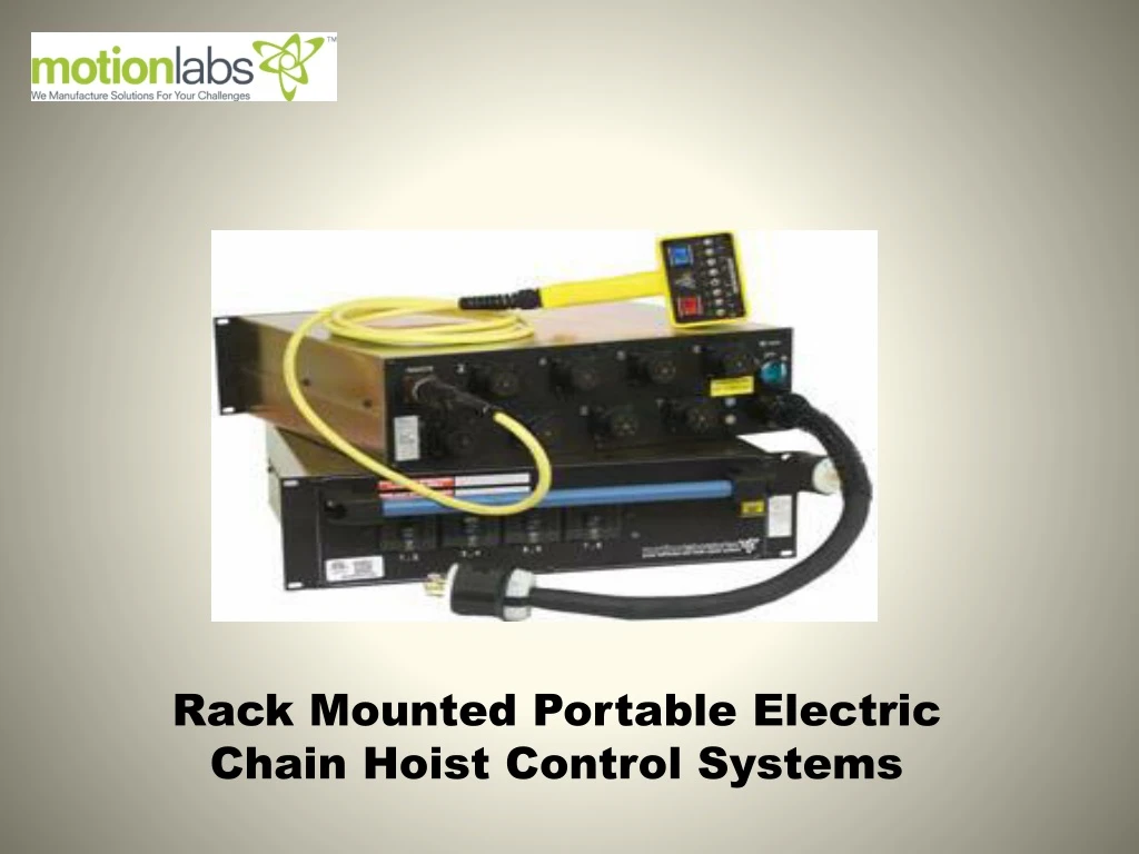 rack mounted portable electric chain hoist