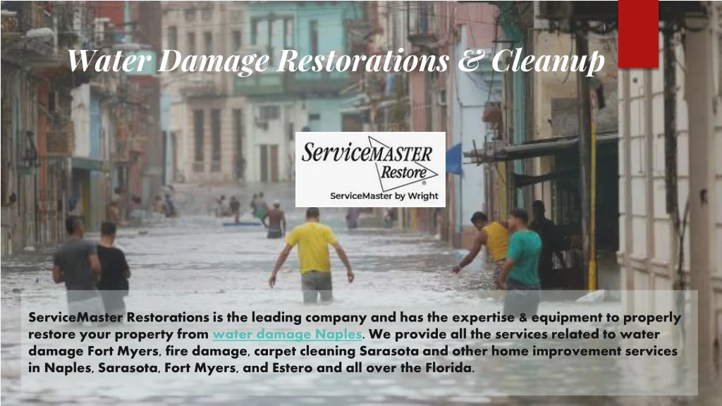 water damage restorations cleanup