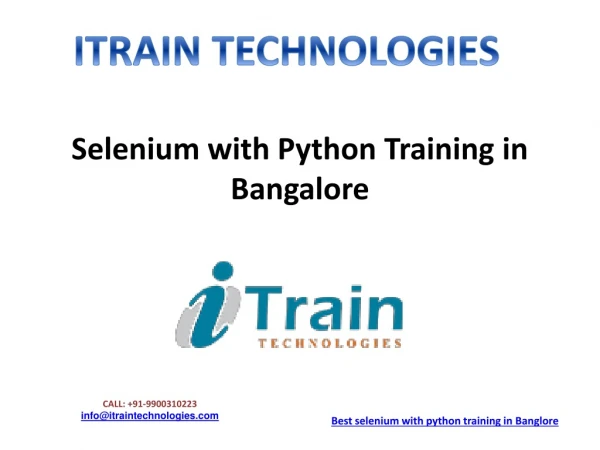Selenium with python Training in BTM, Bangalore | Selenium Course in BTM, Bangalore