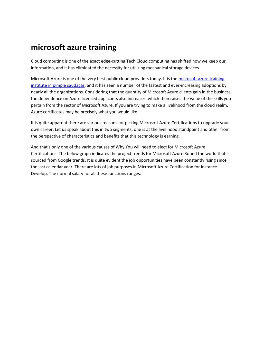 microsoft azure training