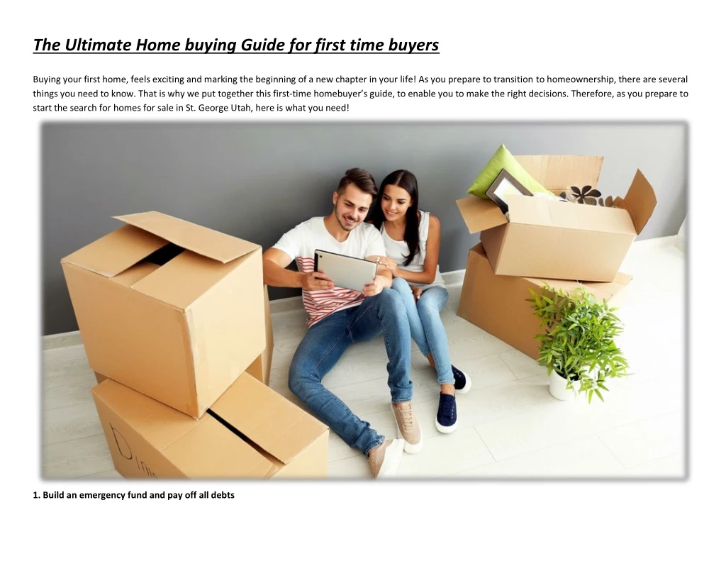 the ultimate home buying guide for first time