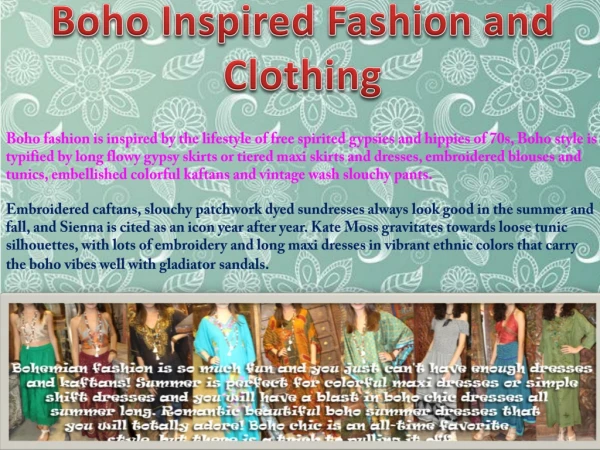 Boho Inspired Fashion and Clothing