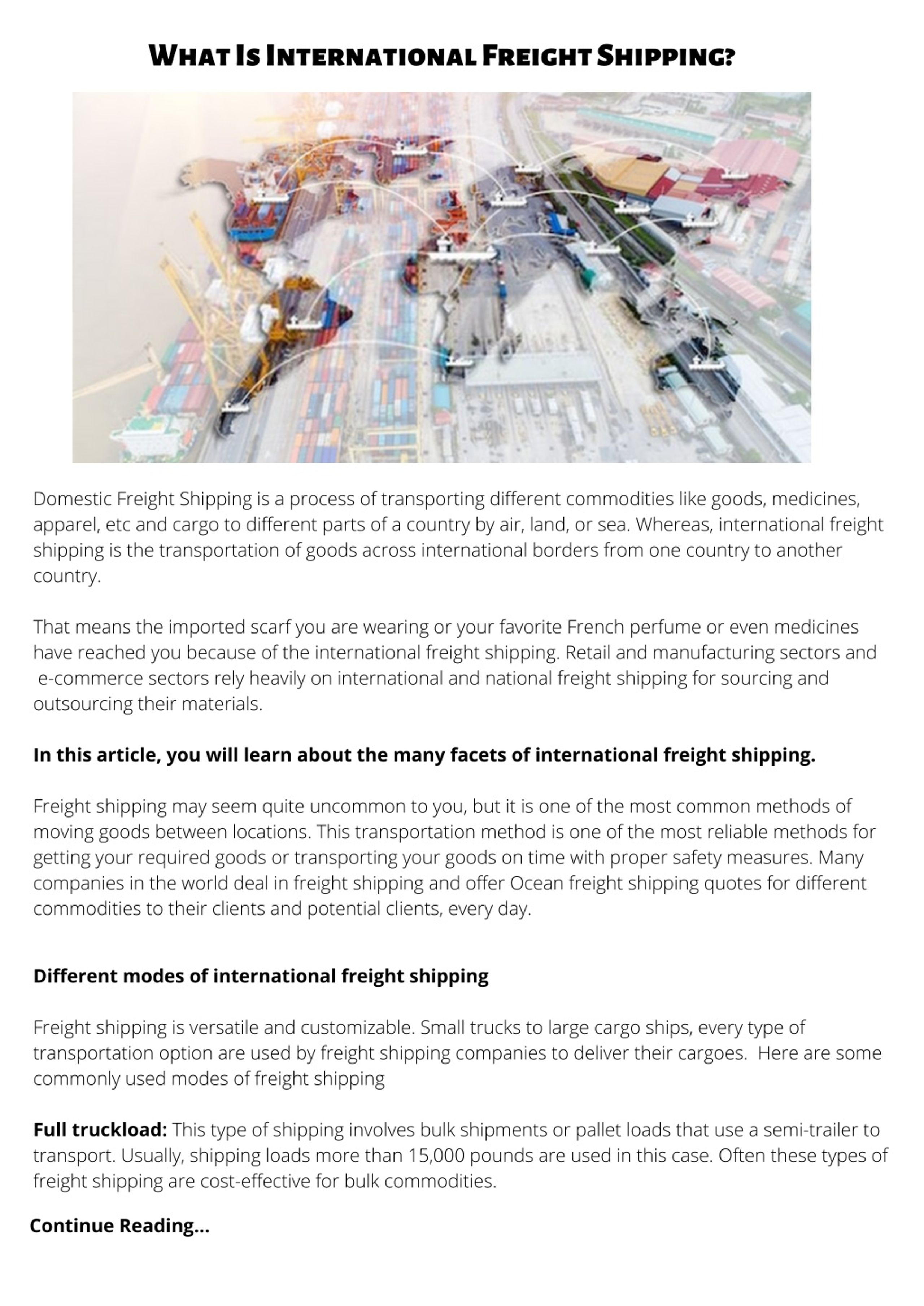 PPT - What Is International Freight Shipping? PowerPoint Presentation ...