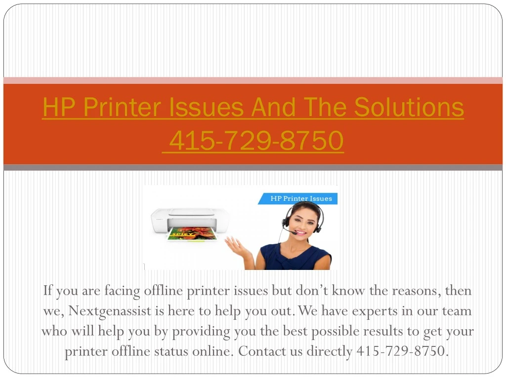hp printer issues and the solutions 415 729 8750