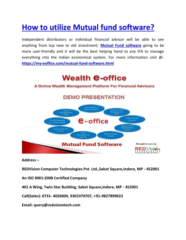 How to utilize Mutual fund software?