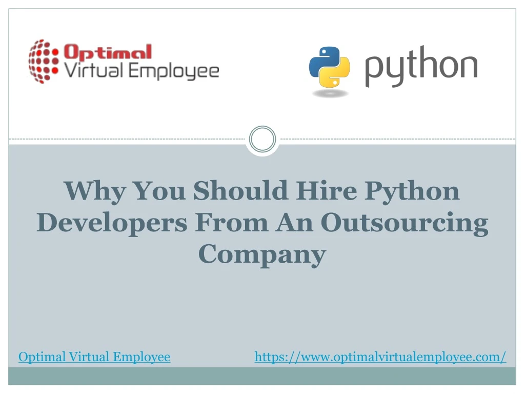 why you should hire python developers from a n outsourcing company