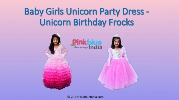 Baby Girl Unicorn Birthday Dress - Unicorn First Birthday Outfit India