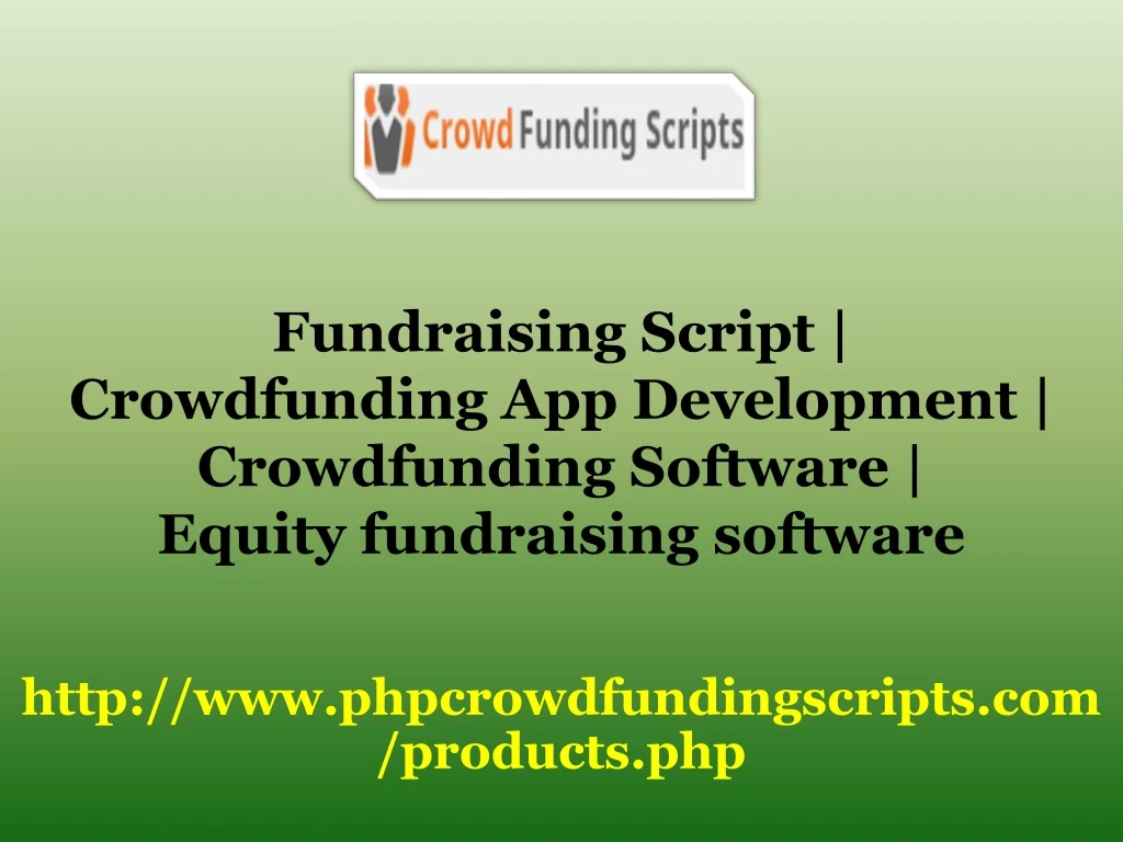 fundraising script crowdfunding app development crowdfunding software equity fundraising software