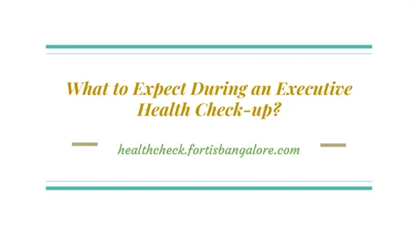 Best Health Checkup in Bangalore