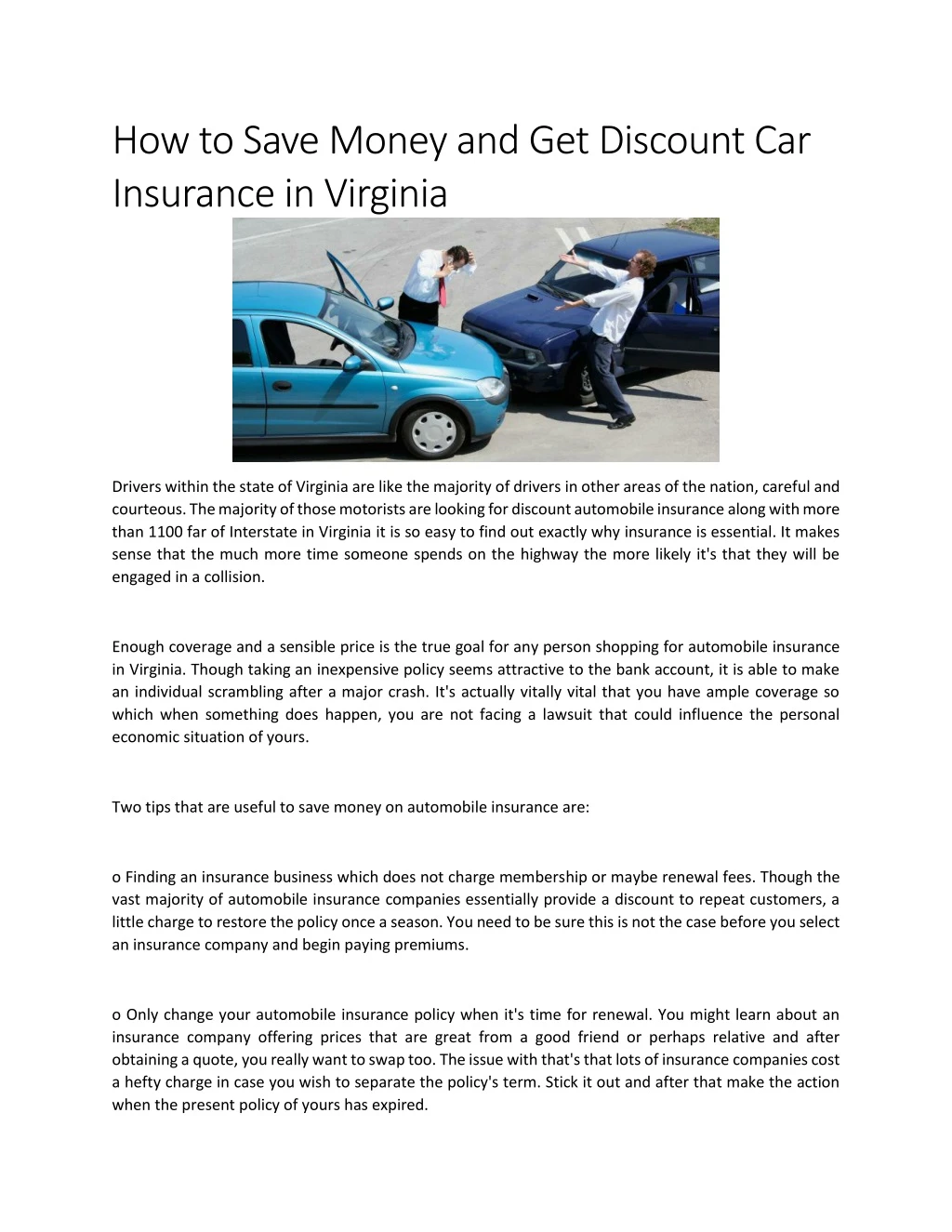 how to save money and get discount car insurance