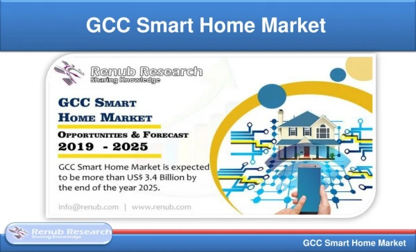 GCC Smart Home Market Share & Forecast - by Applications (2019-2025)