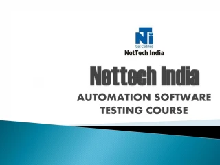 Automation software testing course - slide 1