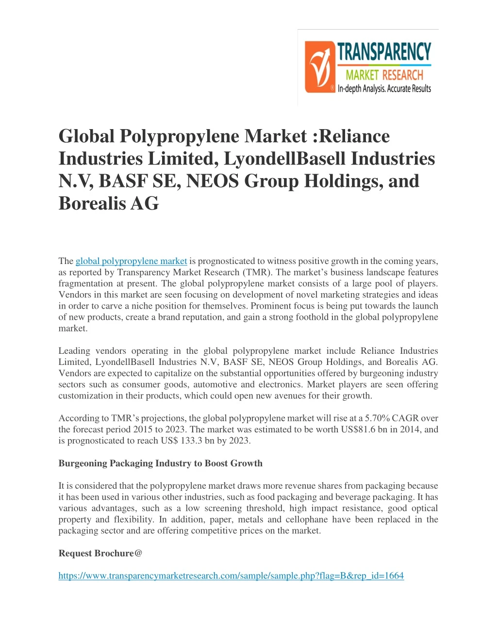 global polypropylene market reliance industries