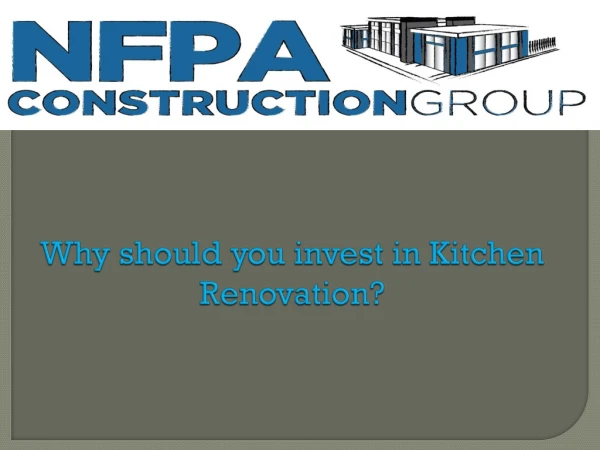 Why should you invest in Kitchen Renovation?