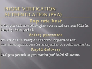 Regular PVa Services - slide 1