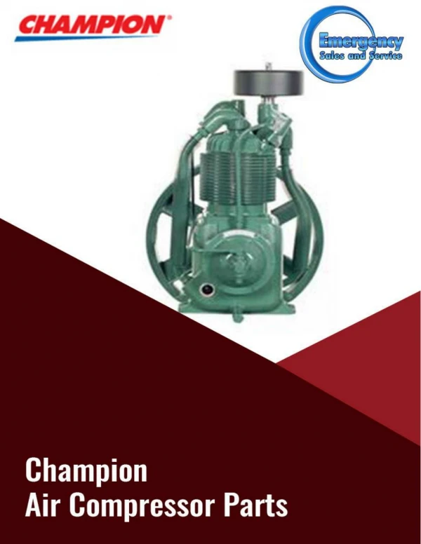 Comprehensive Guide to Champion Air Compressor Parts Maintenance