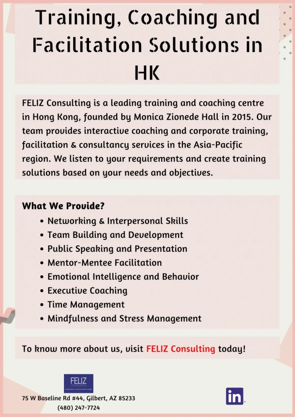 Training, Coaching and Facilitation Solutions in HK
