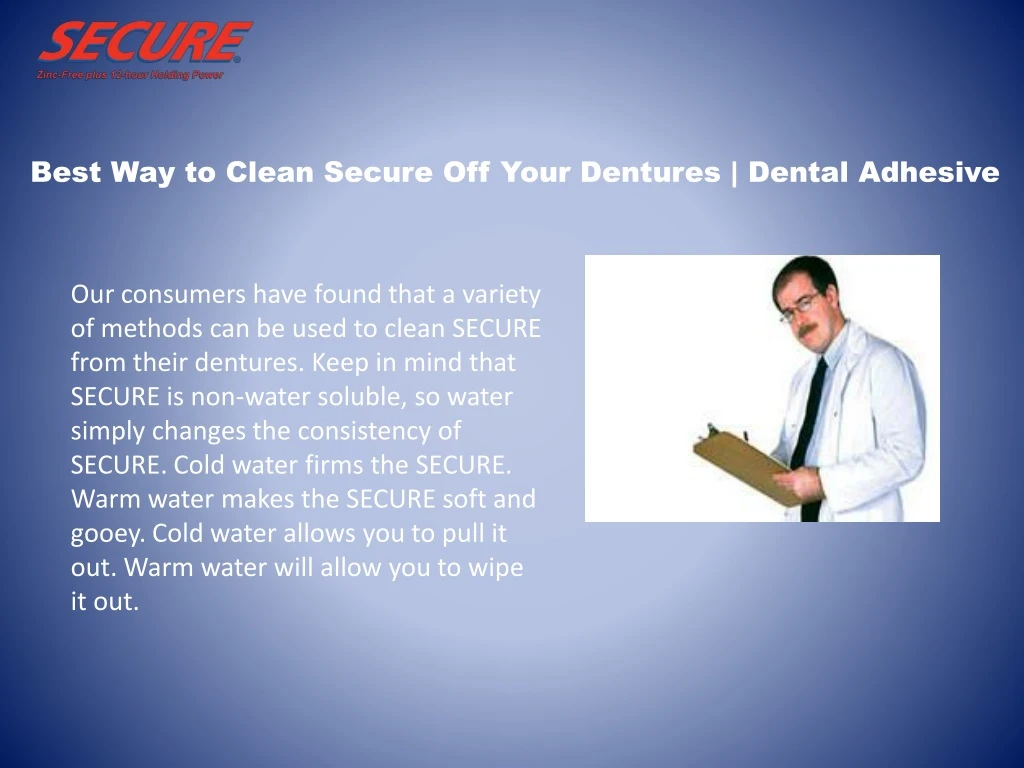 best way to clean secure off your dentures dental