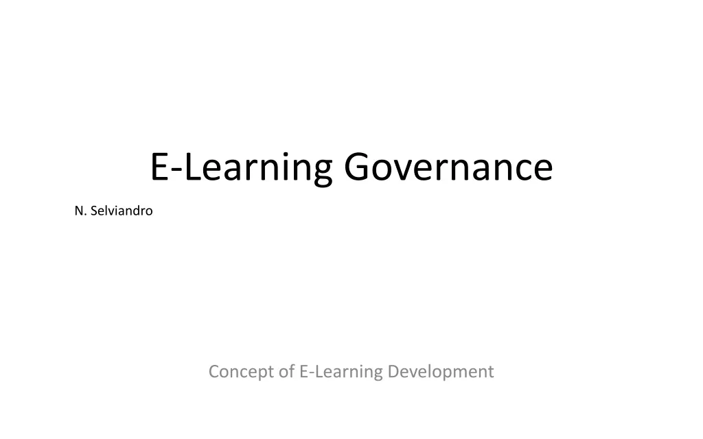 e learning governance