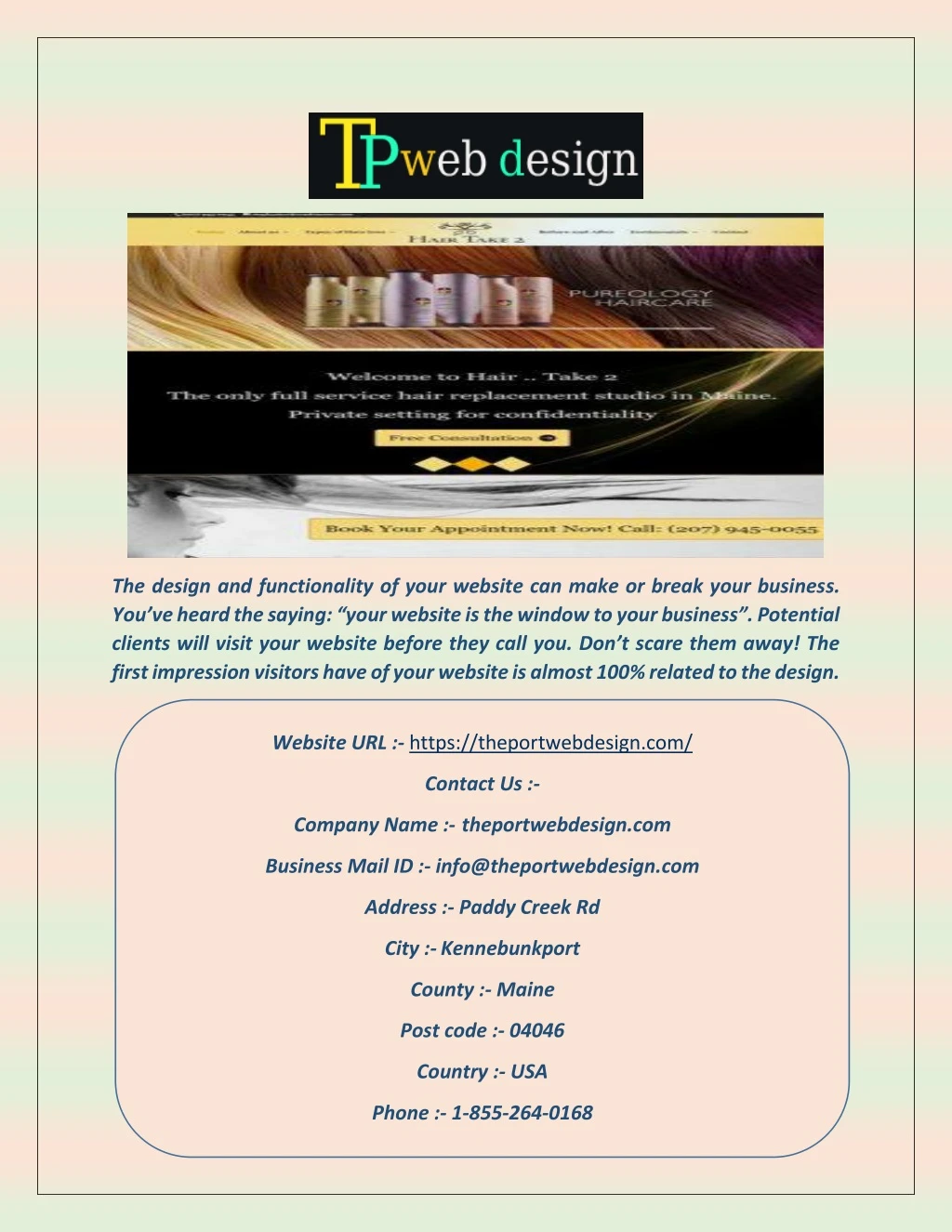 the design and functionality of your website