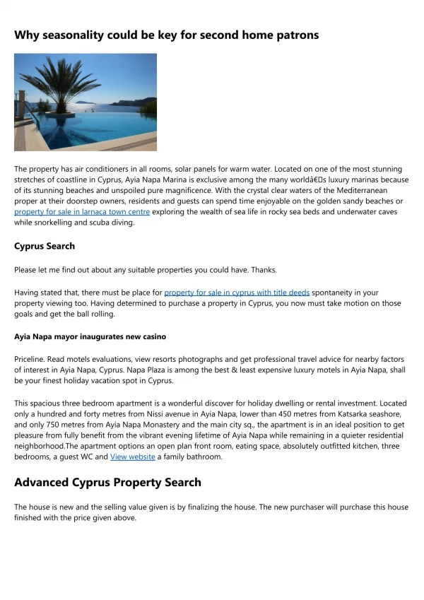 Examining property in cyprus larnaca, Cyprus