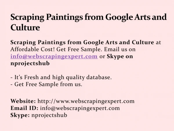 Scraping Paintings from Google Arts and Culture