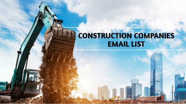 Construction Companies Email List | Building Contractors Database