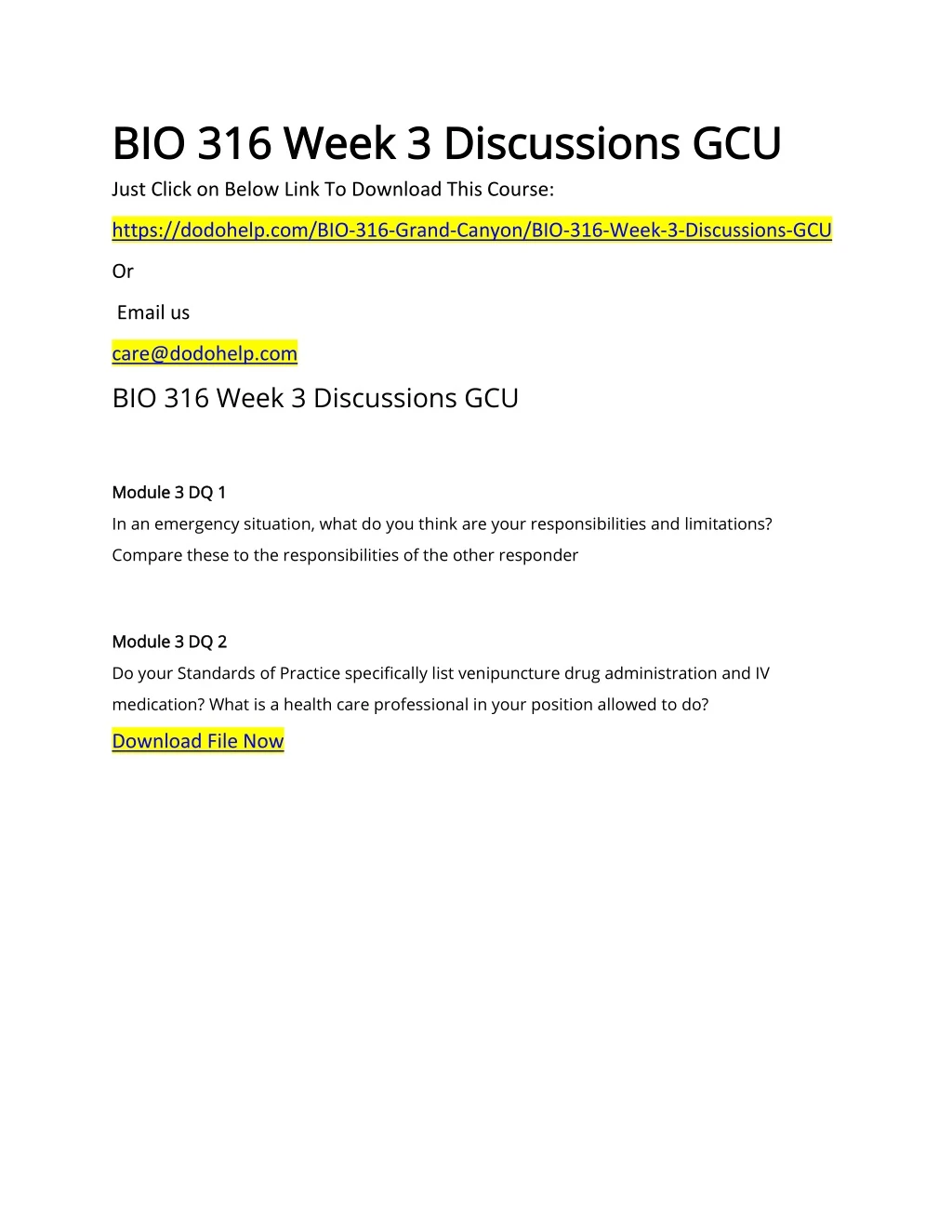 bio 316 week 3 discussions gcu bio 316 week