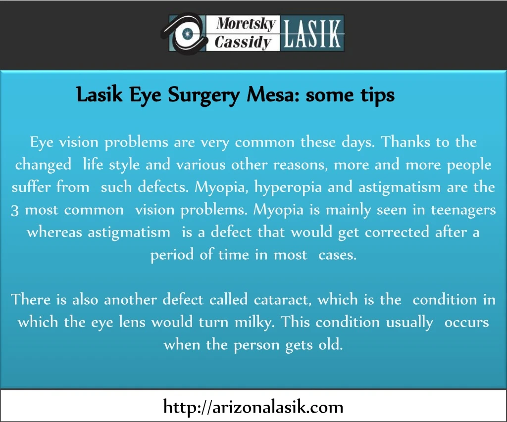 lasik eye surgery mesa some tips