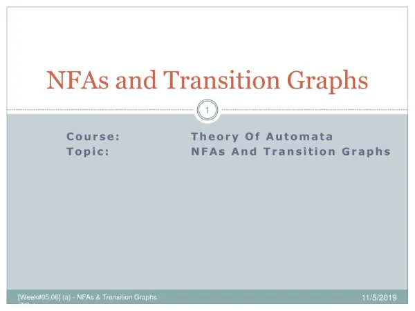 NFAs and Transition Graphs
