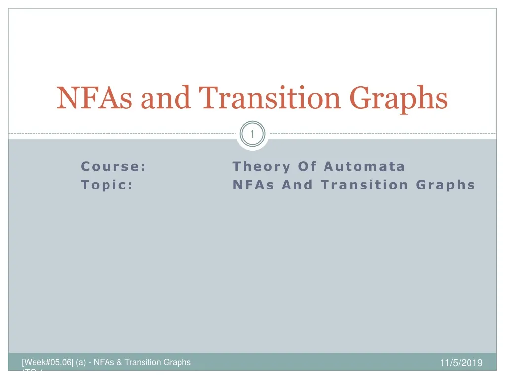 nfas and transition graphs