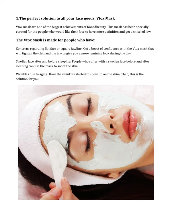 Face Vtox mask for the face and stamping polish for the perfect designs on the nails